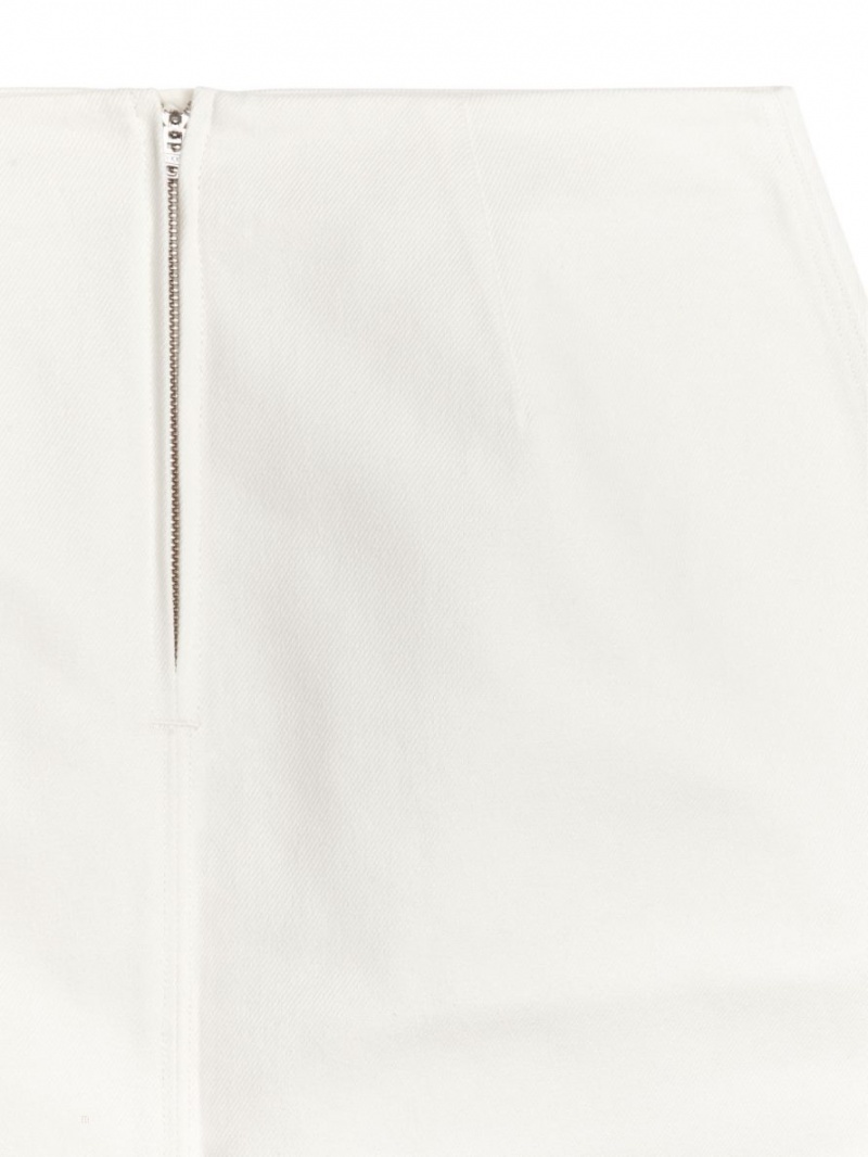 Fusta Arket Bumbac Twill Mini Dama Albi | Romania-PGKX01946