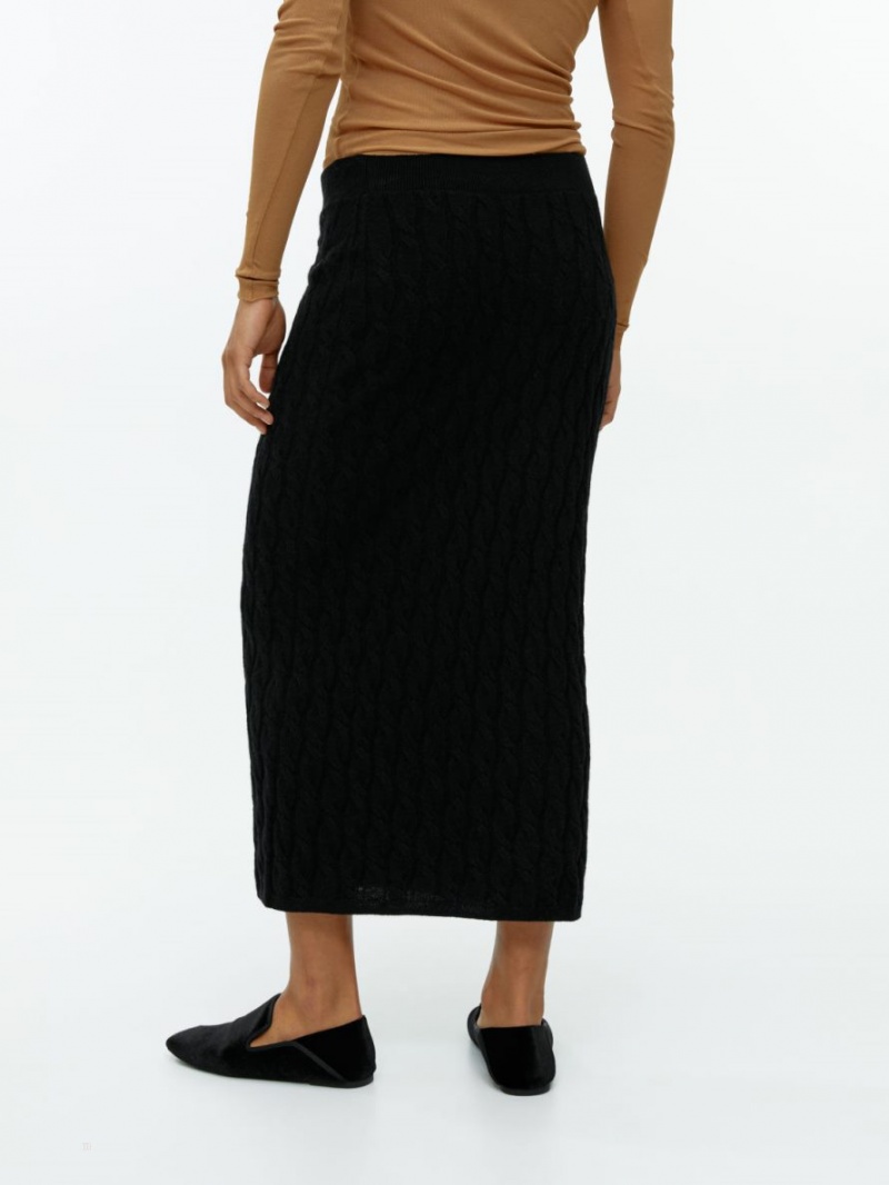 Fusta Arket Cable-Knit Cashmere Dama Negrii | Romania-DAJQ92351
