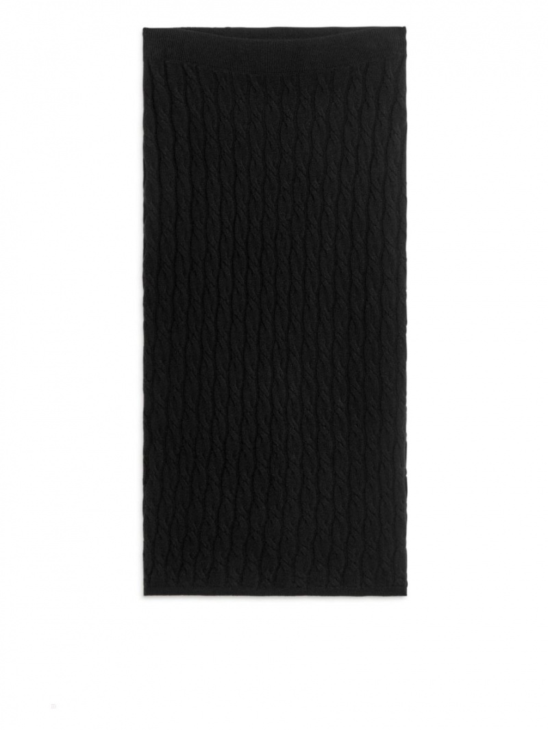 Fusta Arket Cable-Knit Cashmere Dama Negrii | Romania-DAJQ92351