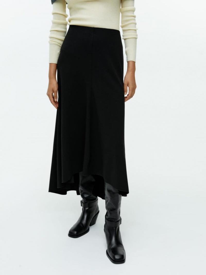 Fusta Arket Crepe Jersey A-line Dama Negrii | Romania-DBMI58647