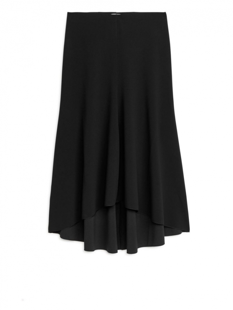 Fusta Arket Crepe Jersey A-line Dama Negrii | Romania-DBMI58647