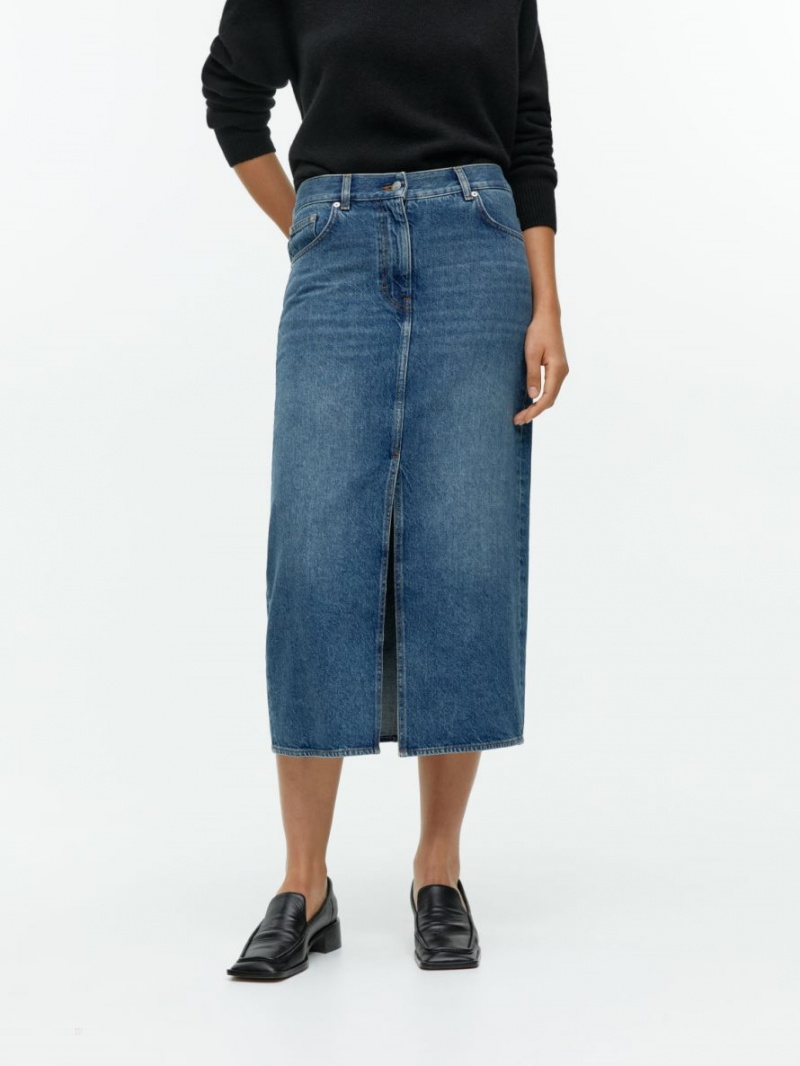 Fusta Arket Denim Dama Albastri | Romania-KFQD03685