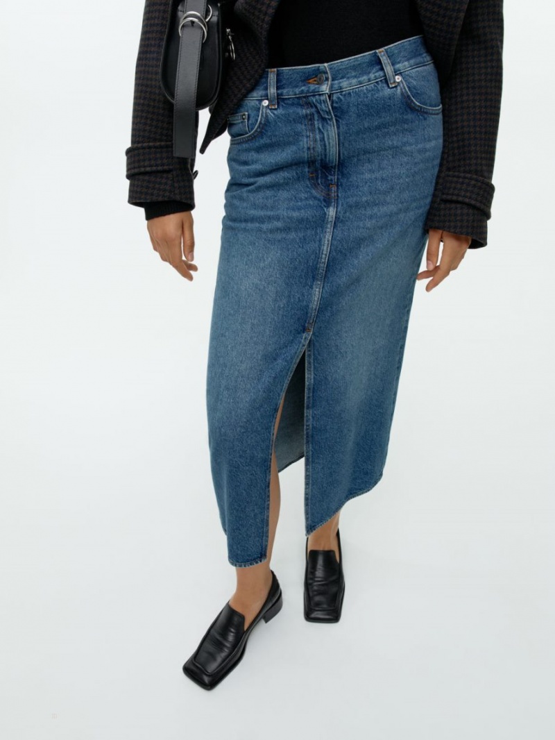 Fusta Arket Denim Dama Albastri | Romania-KFQD03685