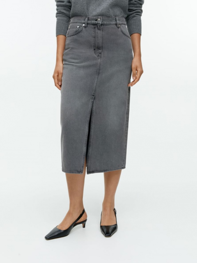 Fusta Arket Denim Dama Gri | Romania-QMIB97521