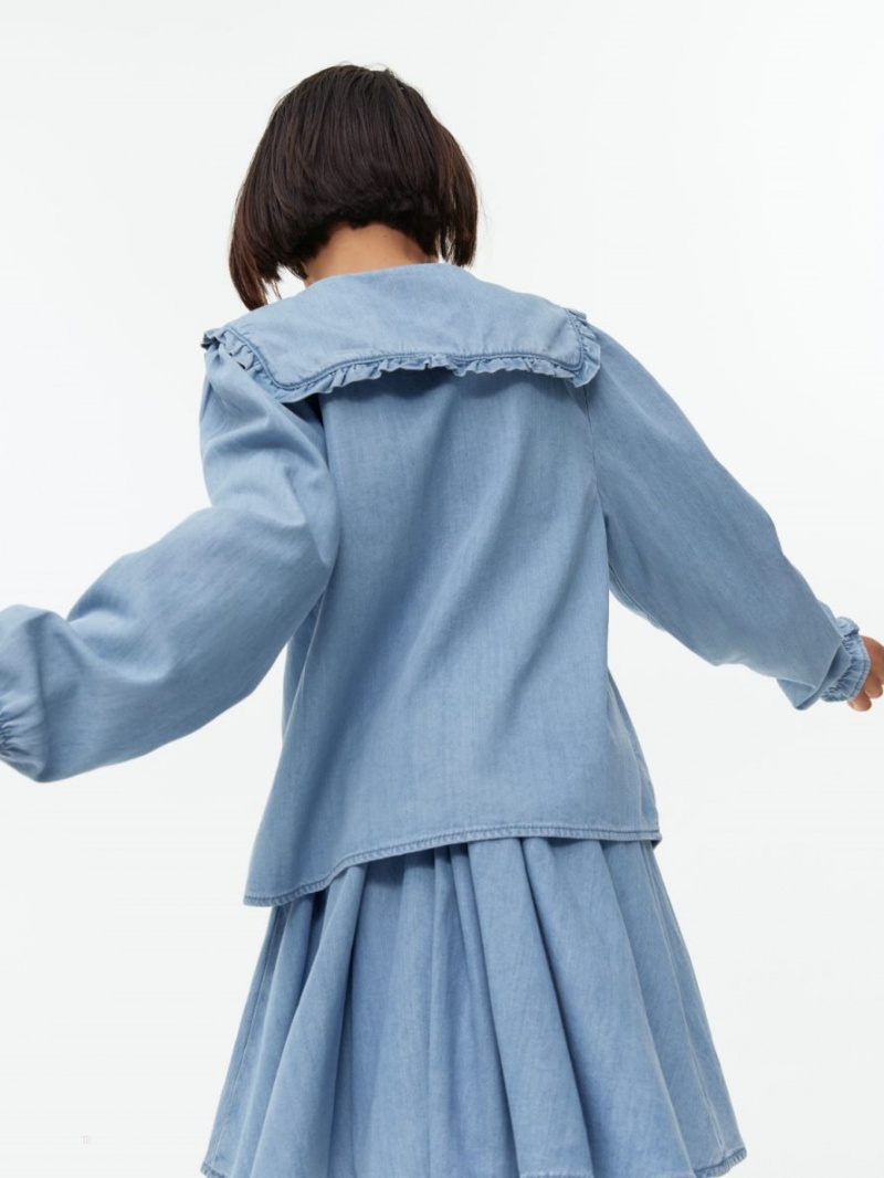 Fusta Arket Denim Mini Fete Albastri | Romania-CUOL20945