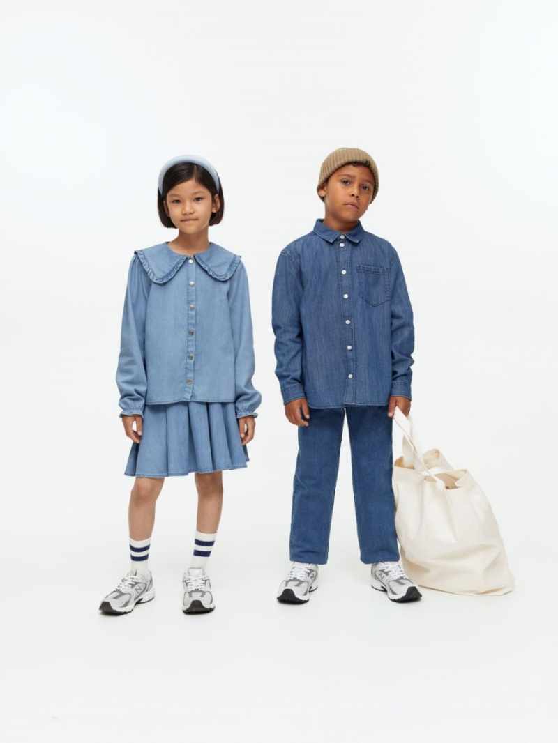 Fusta Arket Denim Mini Fete Albastri | Romania-CUOL20945