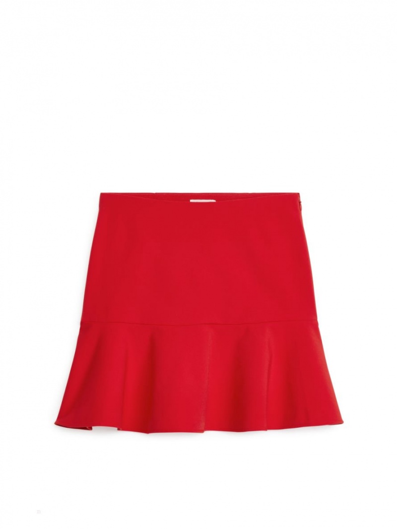 Fusta Arket Flared Mini Dama Rosii | Romania-VTLG93285