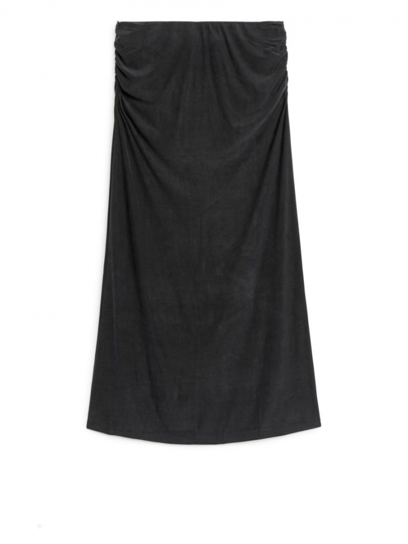 Fusta Arket Gathered Maxi Dama Negrii | Romania-WYSE17045