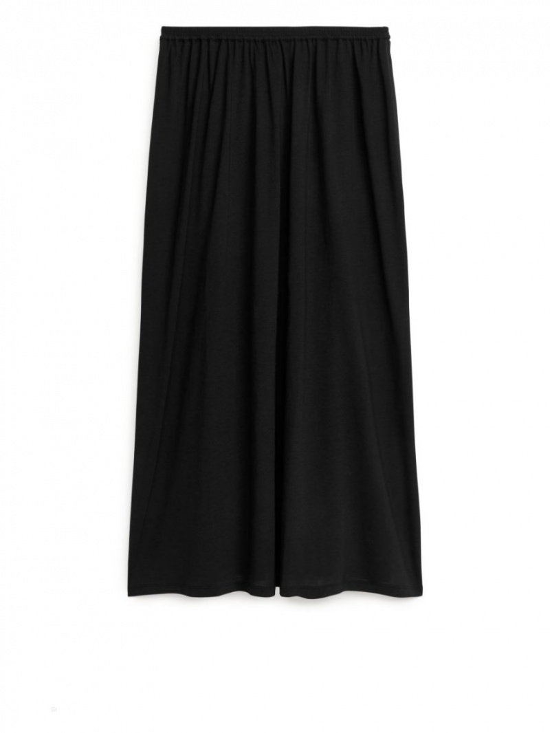 Fusta Arket Jersey Dama Negrii | Romania-HCRT68053