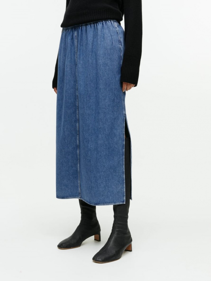 Fusta Arket Maxi Denim Dama Albastri | Romania-BZLH52674