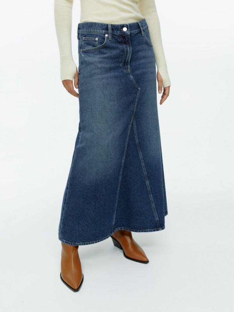 Fusta Arket Maxi Denim Dama Albastri | Romania-LOSF54618