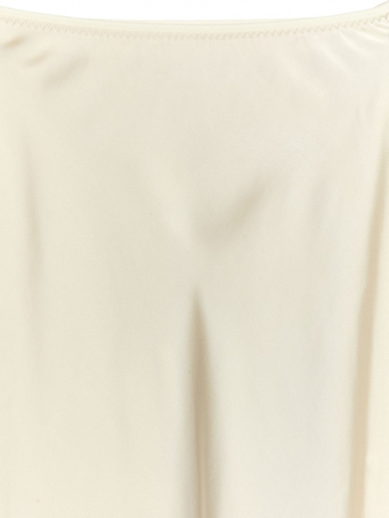 Fusta Arket Maxi Satin Dama Bej Deschis | Romania-EOYU47532