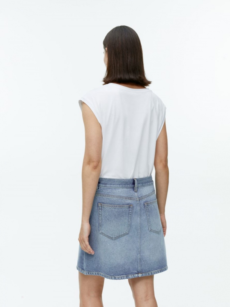 Fusta Arket Mini Denim Dama Albastri Deschis | Romania-XUNZ86507