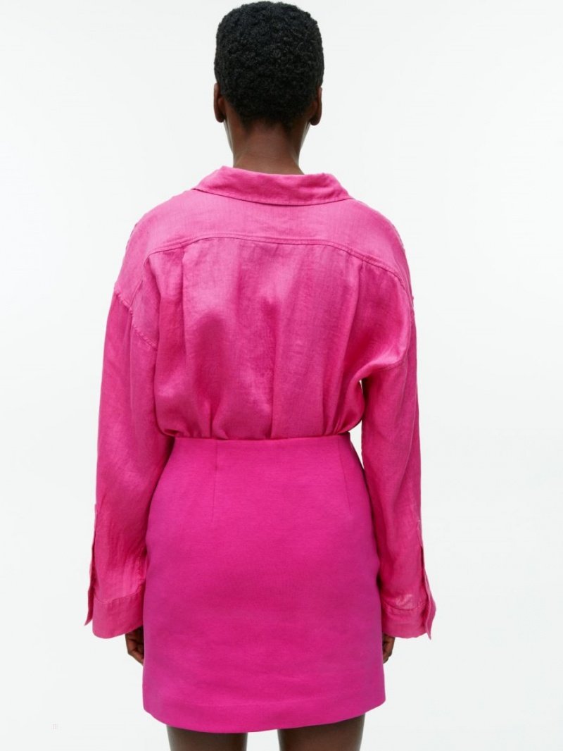 Fusta Arket Mini Jersey Dama Fucsie | Romania-NDTA18609