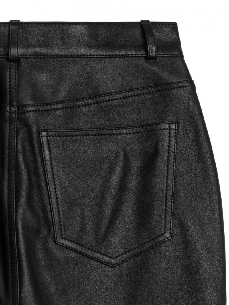 Fusta Arket Pencil Piele Dama Negrii | Romania-UHRW65910