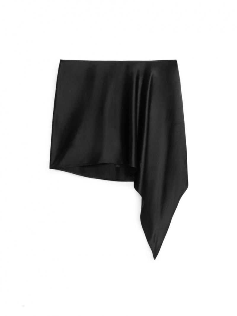 Fusta Arket Satin Mini Dama Gri Inchis | Romania-LBVQ64978