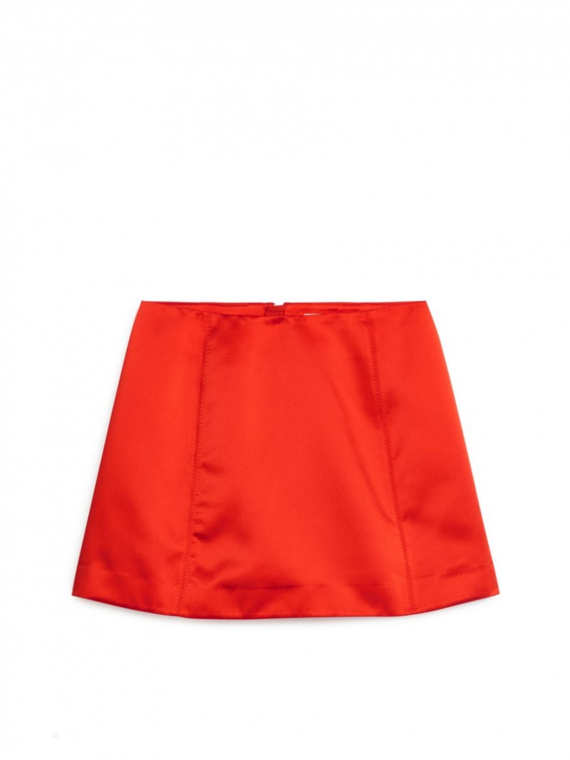Fusta Arket Satin Mini Dama Rosii Deschis | Romania-NXVW43976