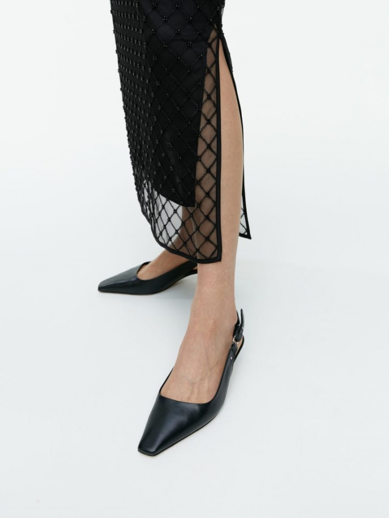 Fusta Arket Sequined Net Dama Negrii | Romania-TEAW51769
