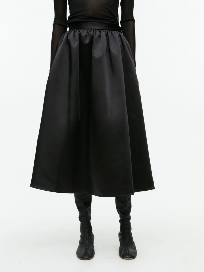 Fusta Arket Taffeta Dama Negrii | Romania-VCDF73958