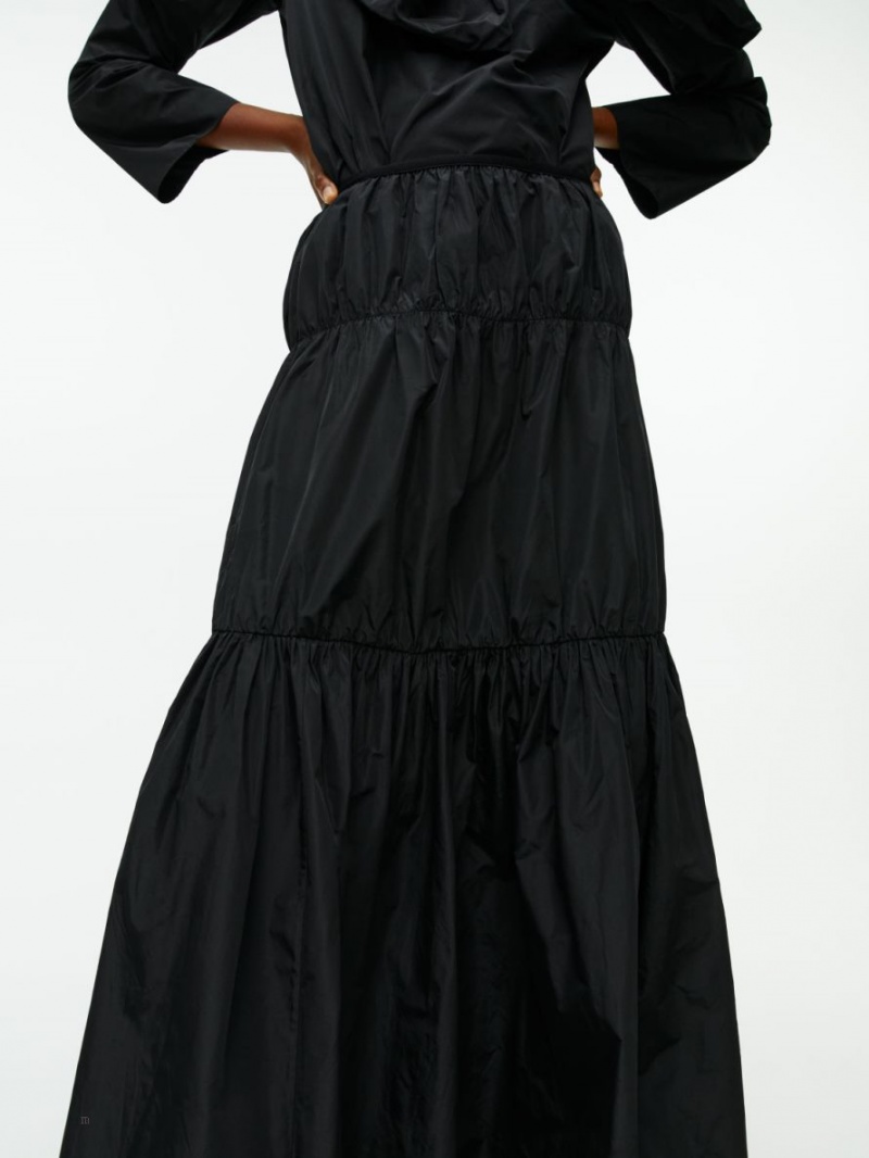 Fusta Arket Tiered Maxi Dama Negrii | Romania-UTGB23148