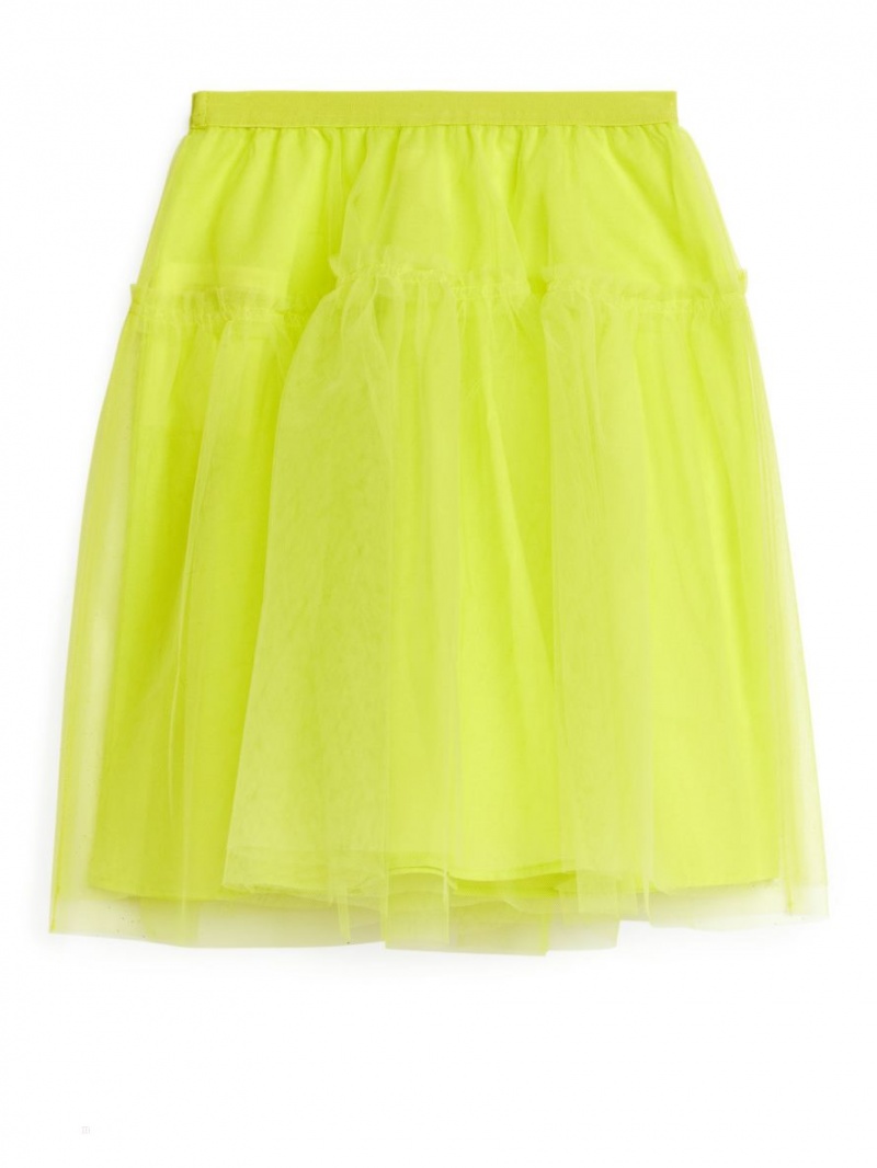 Fusta Arket Tulle Fete Galbeni | Romania-TXFB26384