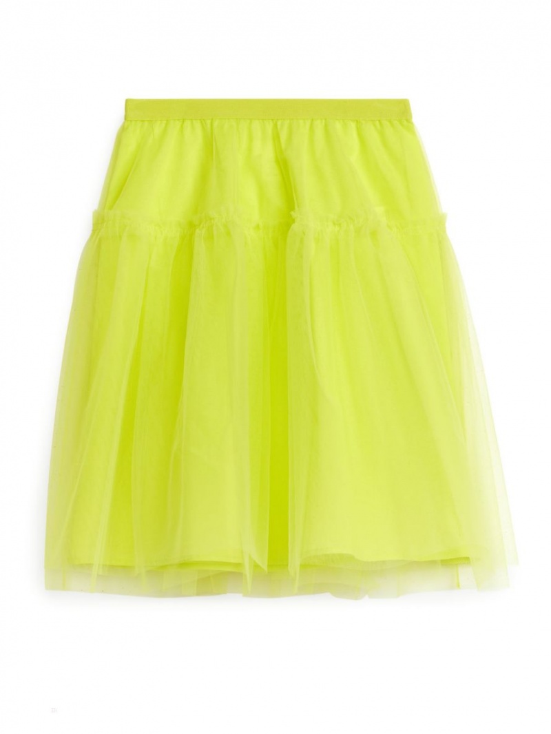 Fusta Arket Tulle Fete Galbeni | Romania-TXFB26384