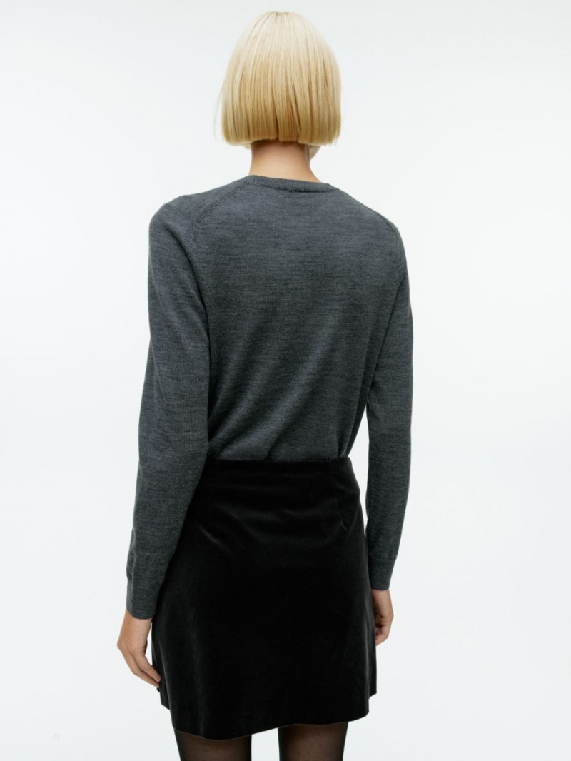 Fusta Arket Velvet Wrap Dama Negrii | Romania-GAVI54820