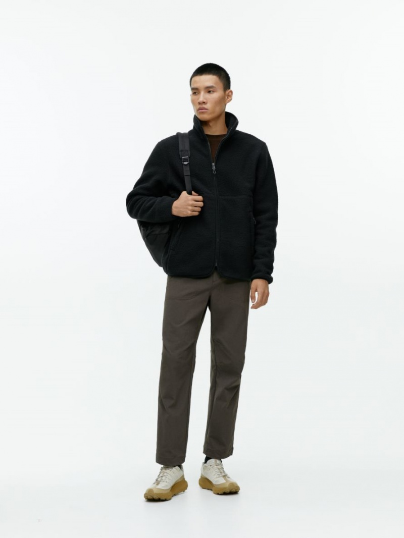 Geaca Arket Active Fleece Barbati Negrii | Romania-FCKS70923