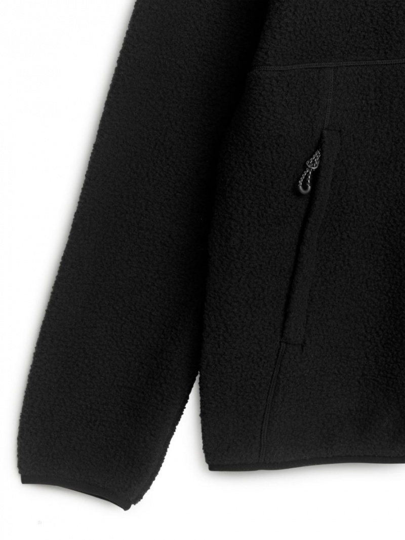 Geaca Arket Active Fleece Barbati Negrii | Romania-FCKS70923
