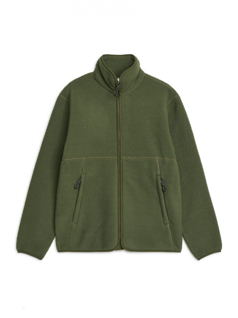 Geaca Arket Active Fleece Barbati Verzi | Romania-WJAV43610