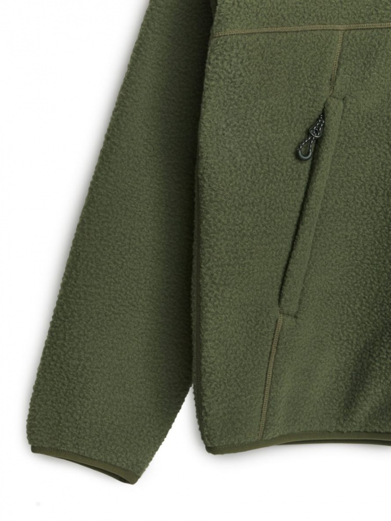 Geaca Arket Active Fleece Barbati Verzi | Romania-WJAV43610