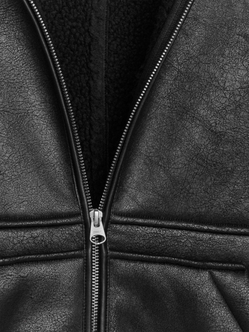 Geaca Arket Coated Moleskin Dama Negrii | Romania-YZEF18457
