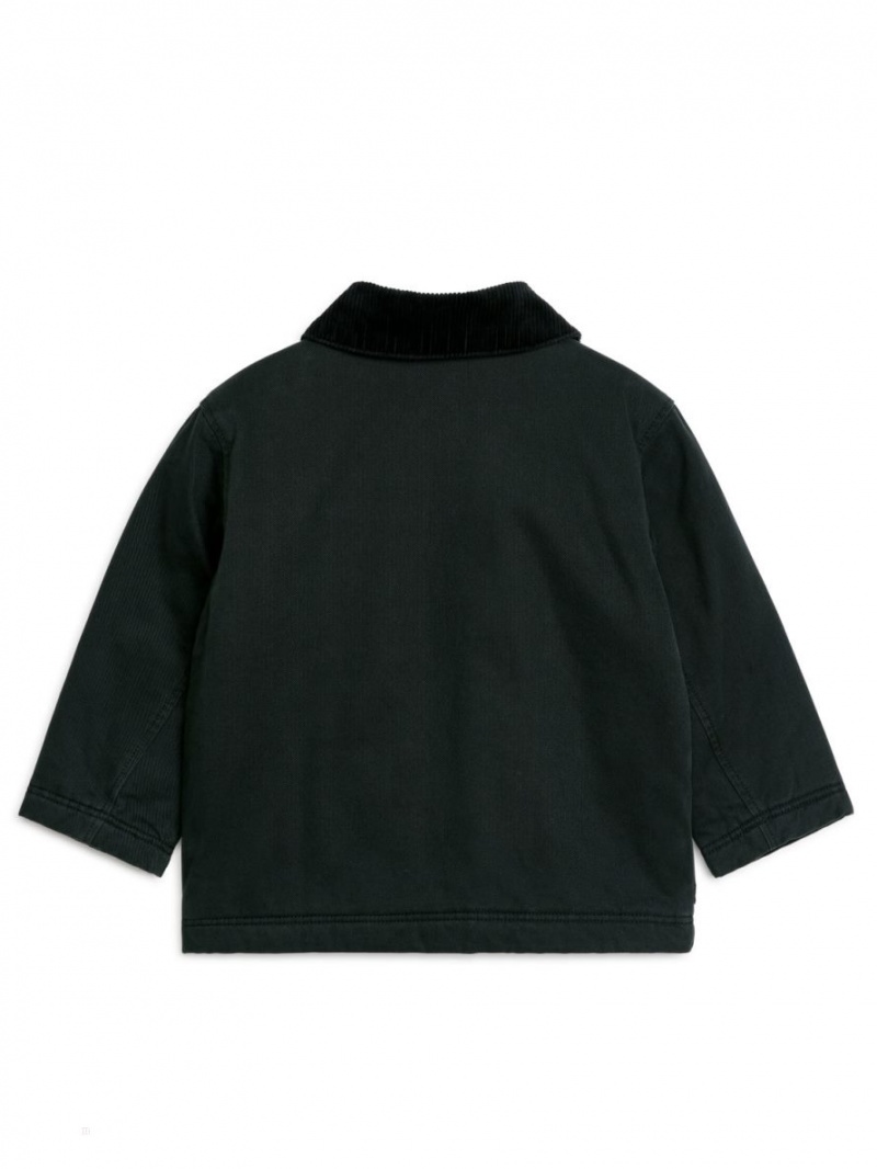 Geaca Arket Corduroy Collar Baieti Negrii | Romania-JFVN86537