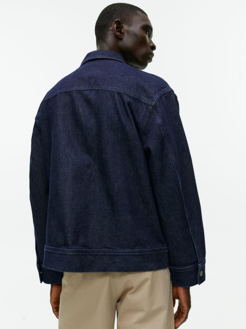 Geaca Arket Denim Barbati Albastri Inchis | Romania-WVXO83756