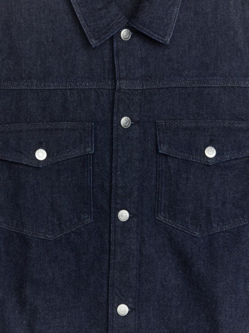 Geaca Arket Denim Barbati Albastri Inchis | Romania-WVXO83756