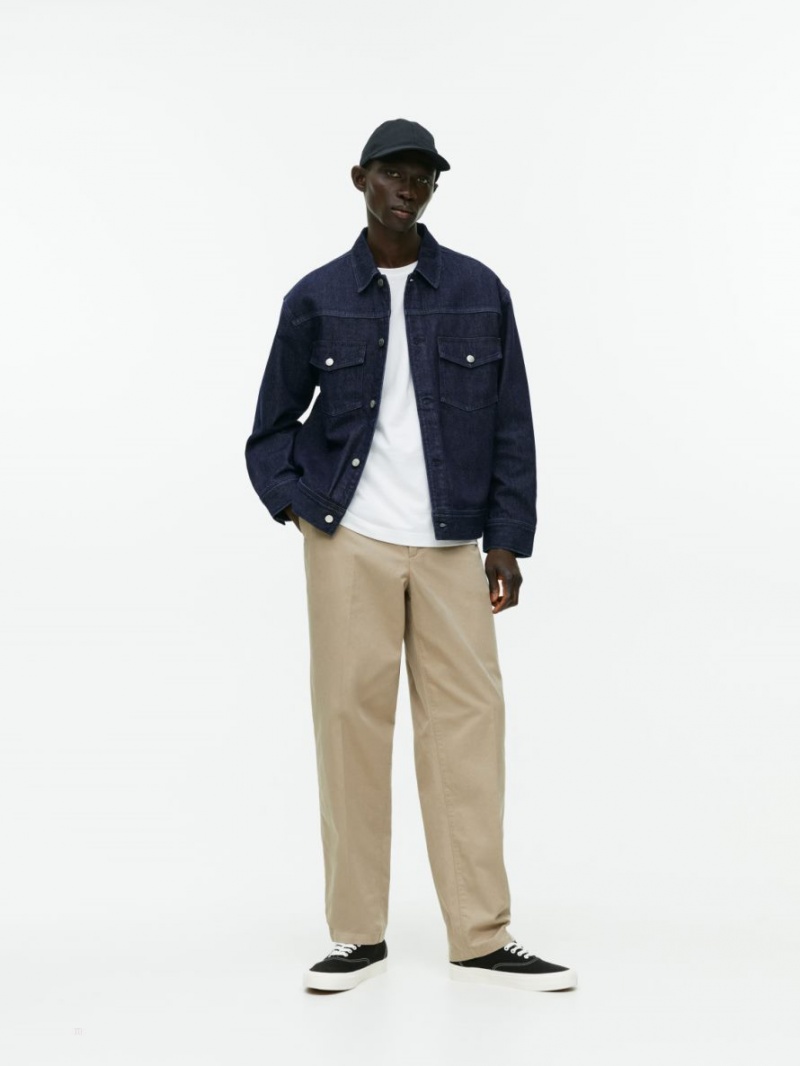 Geaca Arket Denim Barbati Albastri Inchis | Romania-WVXO83756