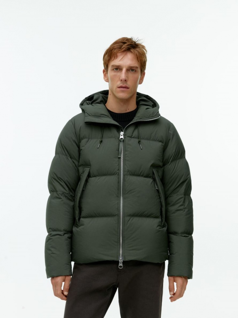 Geaca Arket Down Puffer Barbati Verzi Inchis | Romania-AUSZ81072