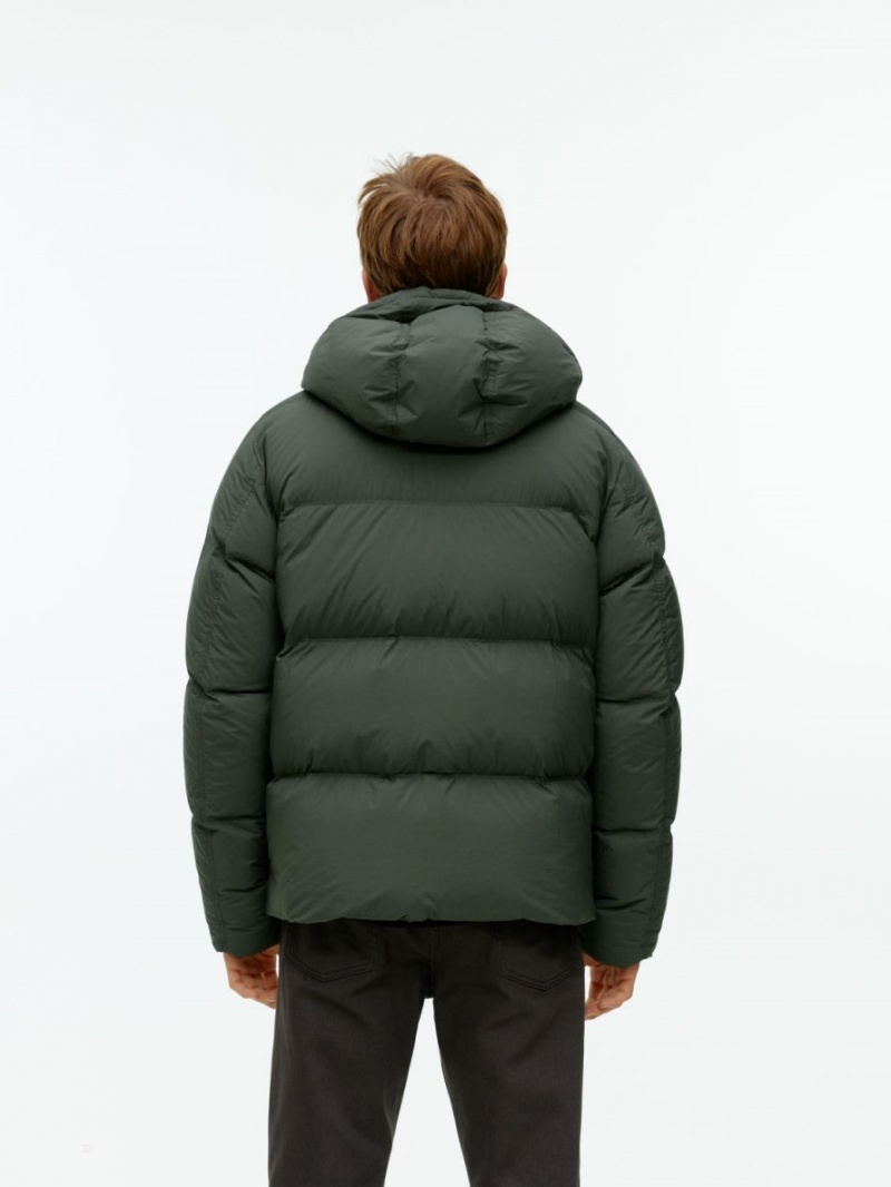 Geaca Arket Down Puffer Barbati Verzi Inchis | Romania-AUSZ81072