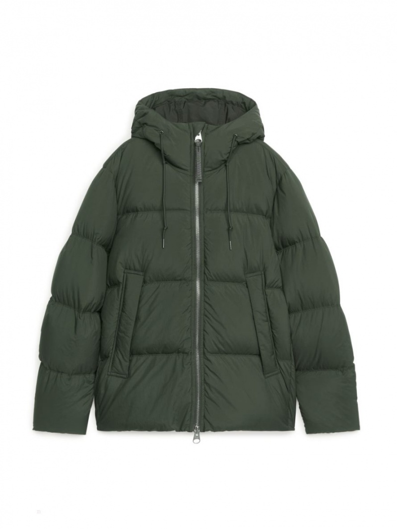 Geaca Arket Down Puffer Barbati Verzi Inchis | Romania-AUSZ81072