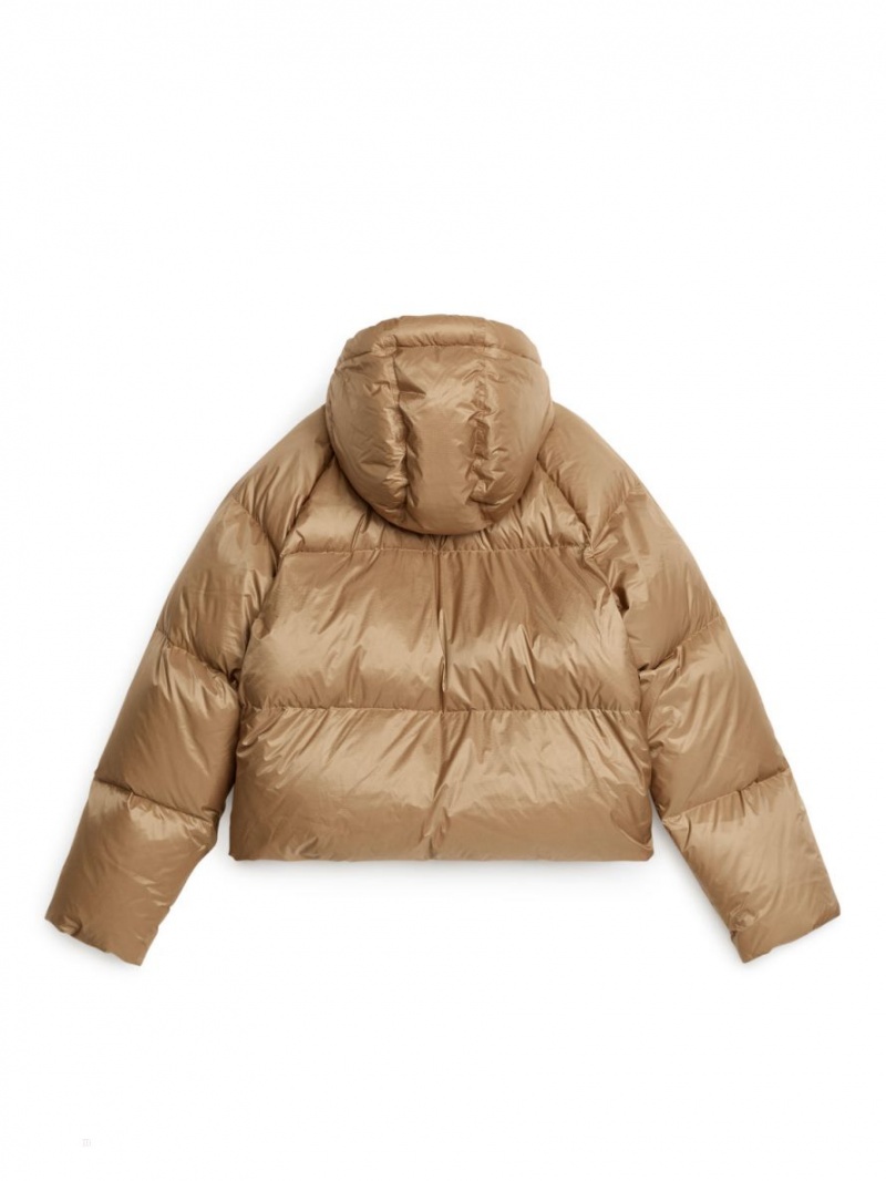 Geaca Arket Down Puffer Dama Bej | Romania-UXJR64238
