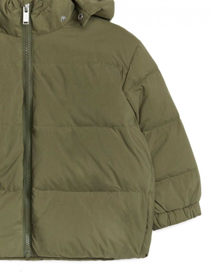 Geaca Arket Down Puffer Fete Kaki Verzi | Romania-TXQZ53749