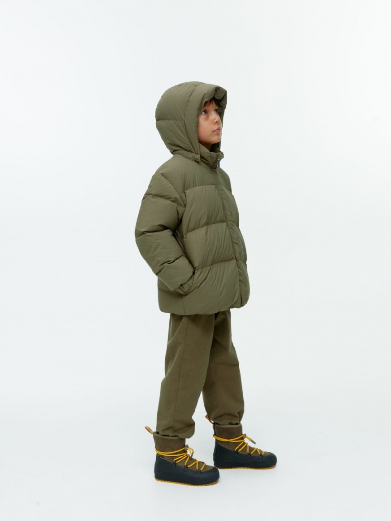 Geaca Arket Down Puffer Fete Kaki Verzi | Romania-TXQZ53749