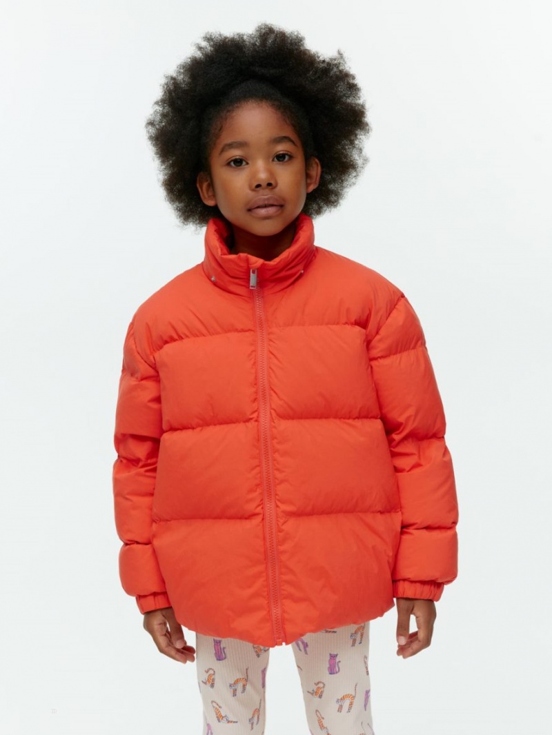 Geaca Arket Down Puffer Fete Portocalii | Romania-YUEA98740