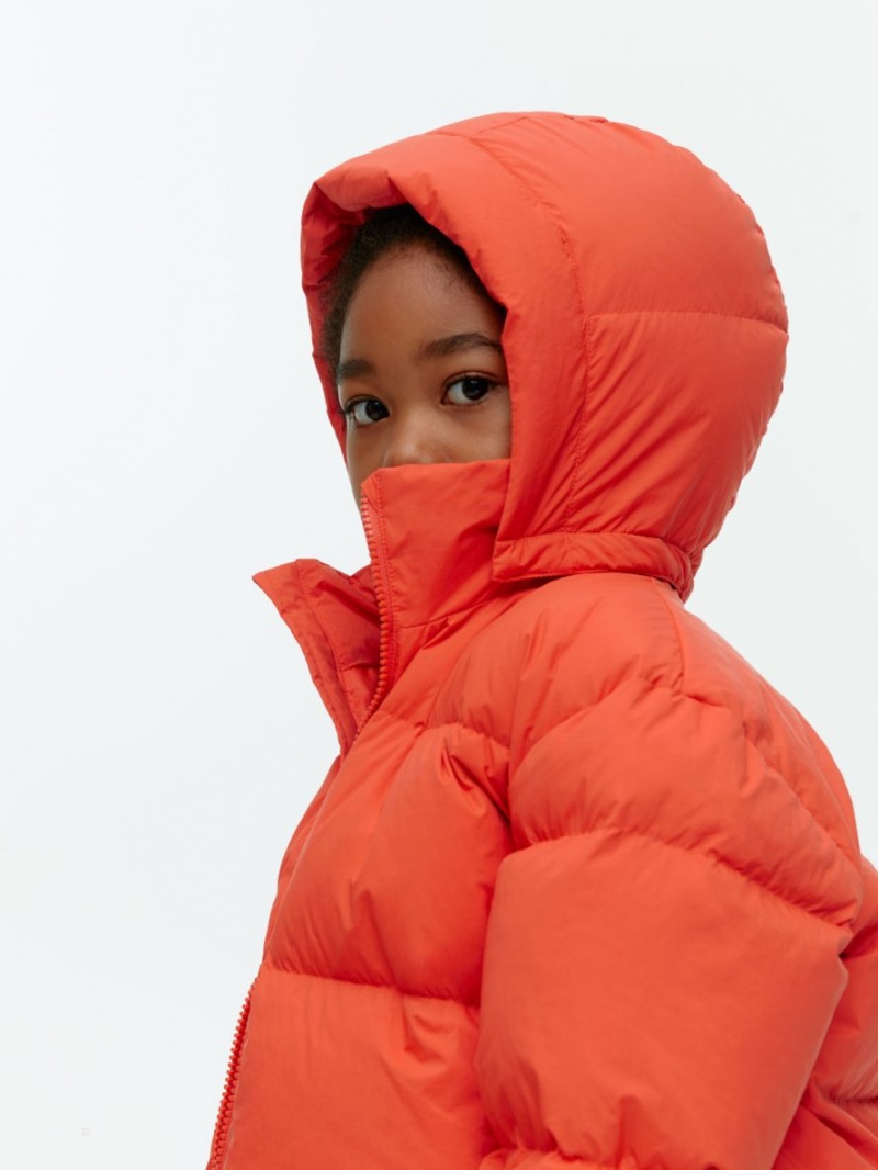 Geaca Arket Down Puffer Fete Portocalii | Romania-YUEA98740