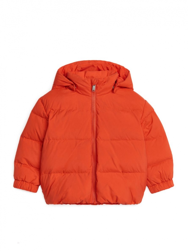 Geaca Arket Down Puffer Fete Portocalii | Romania-YUEA98740