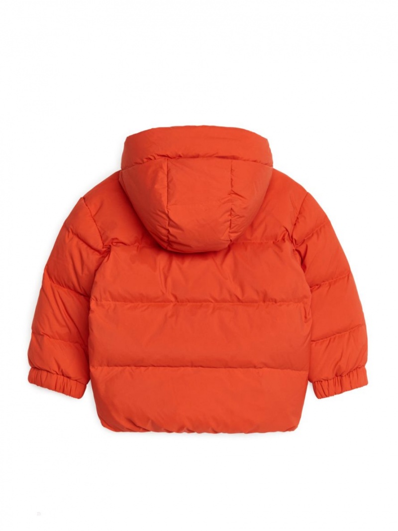 Geaca Arket Down Puffer Fete Portocalii | Romania-YUEA98740