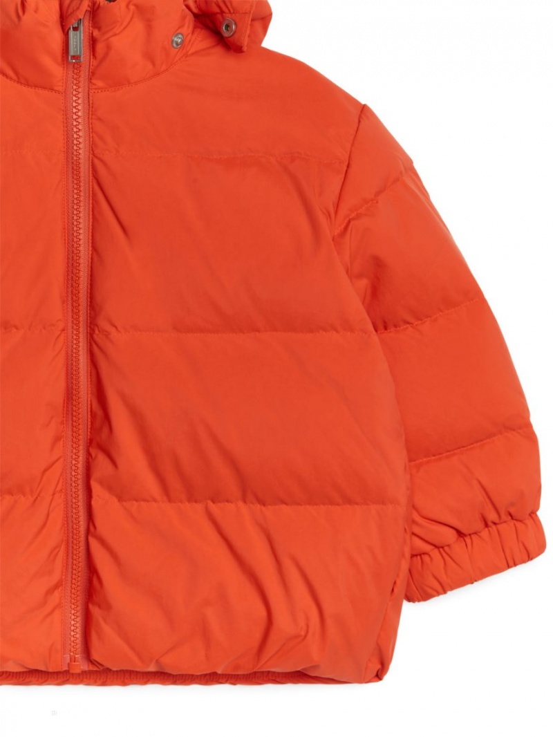 Geaca Arket Down Puffer Fete Portocalii | Romania-YUEA98740