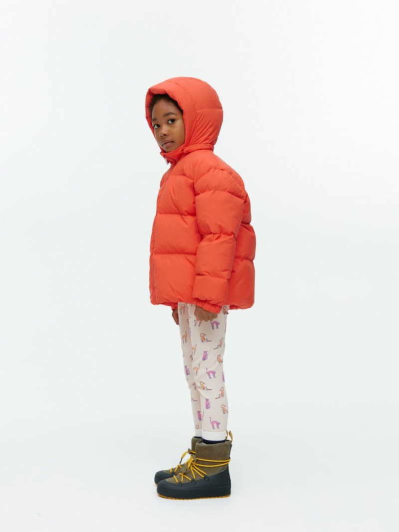 Geaca Arket Down Puffer Fete Portocalii | Romania-YUEA98740