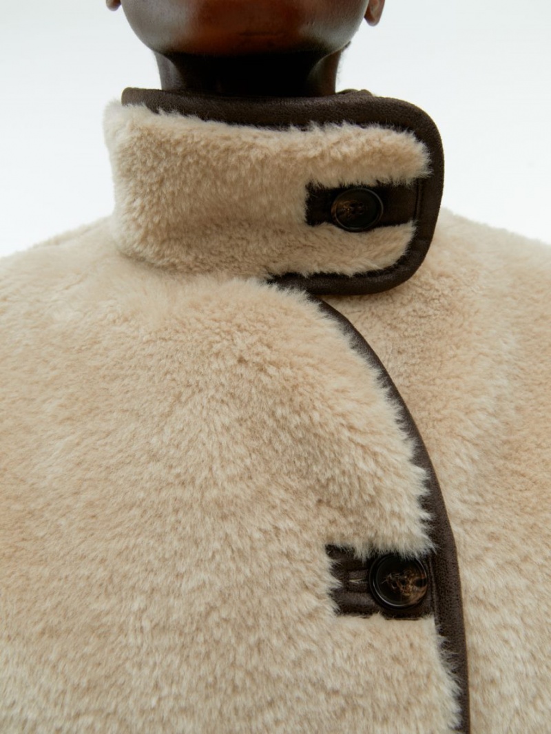 Geaca Arket Faux Fur Dama Bej Maro | Romania-RLCO74031
