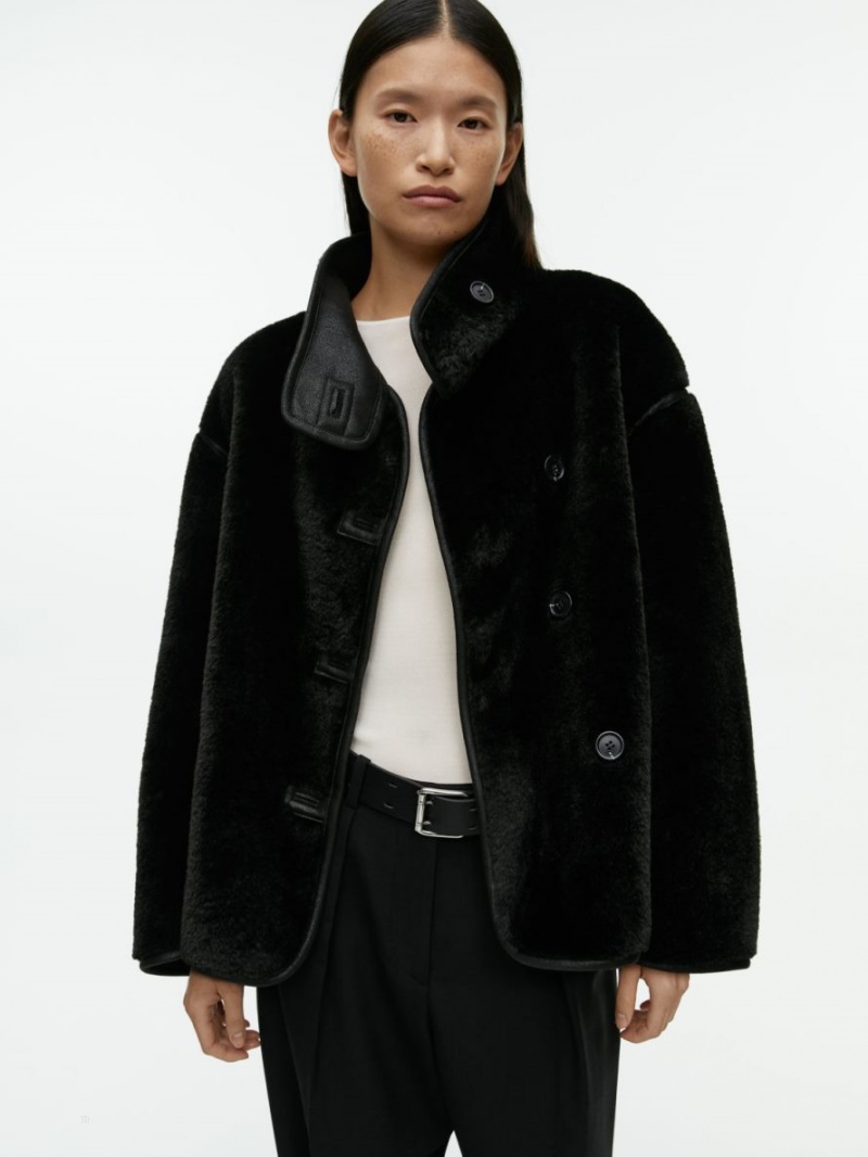 Geaca Arket Faux Fur Dama Negrii | Romania-FPRT65094